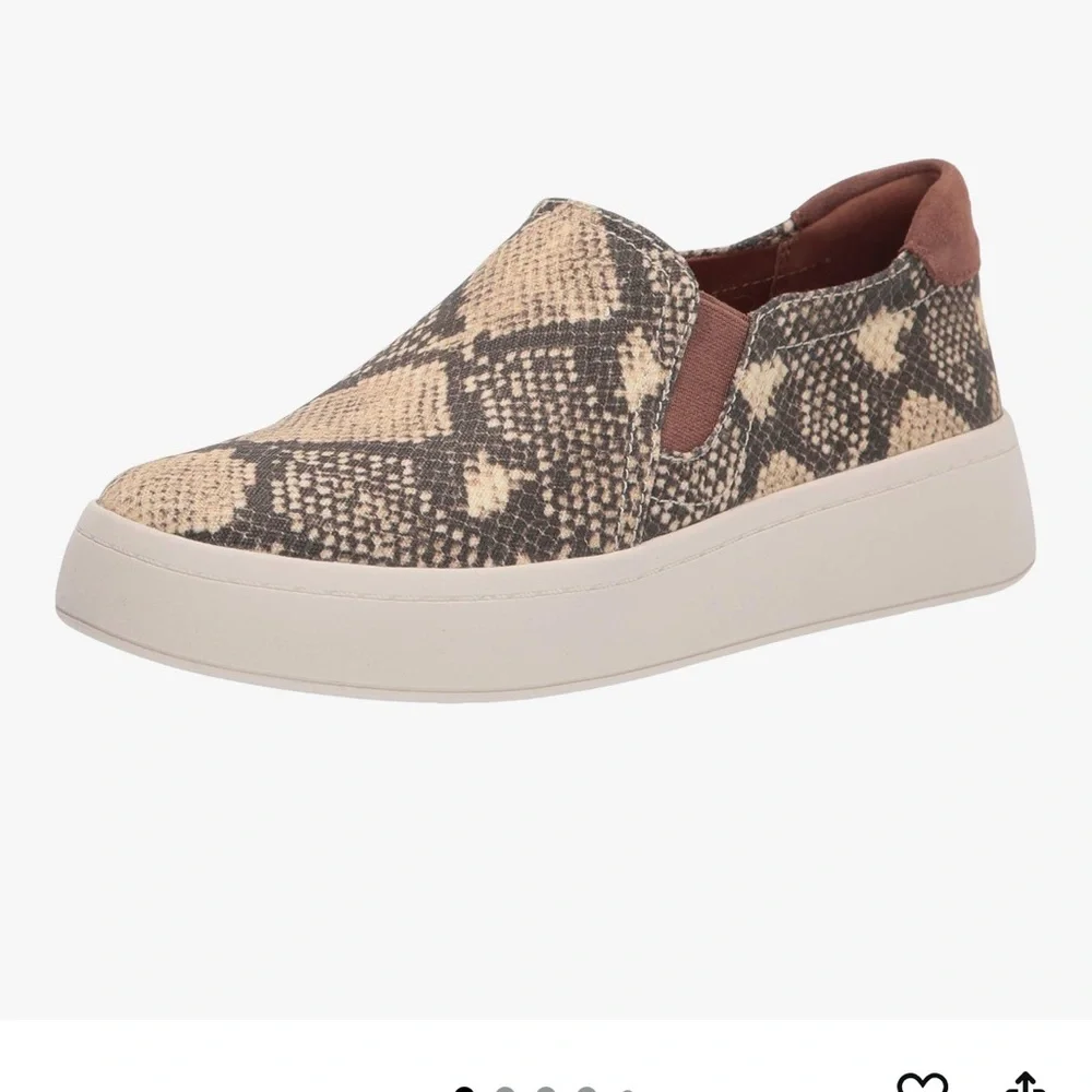 Zodiac Jasmine Snake Print Slip-On Sneakers - Brown and Cream size 6.5 NWOT..